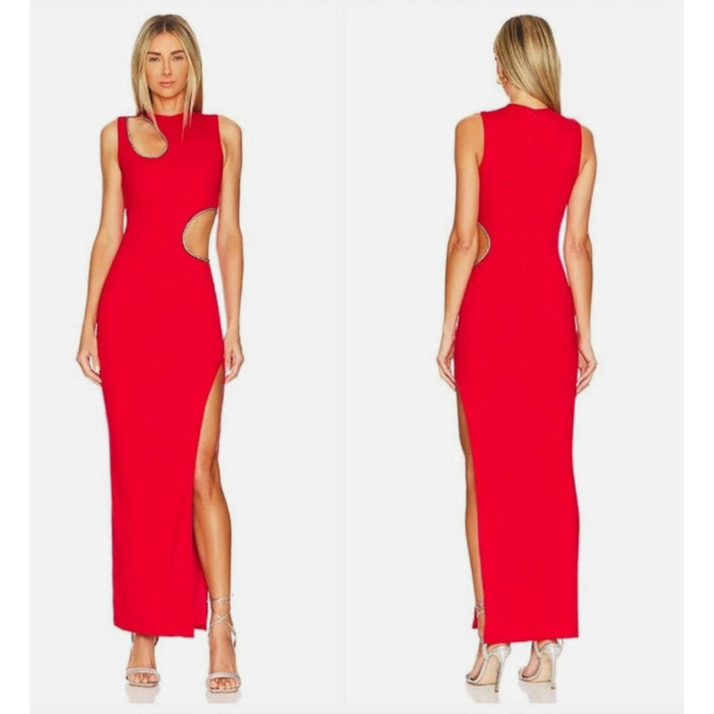 Revolve superdown sydney maxi dress Cut-out detail with rhinestone size XL NWT